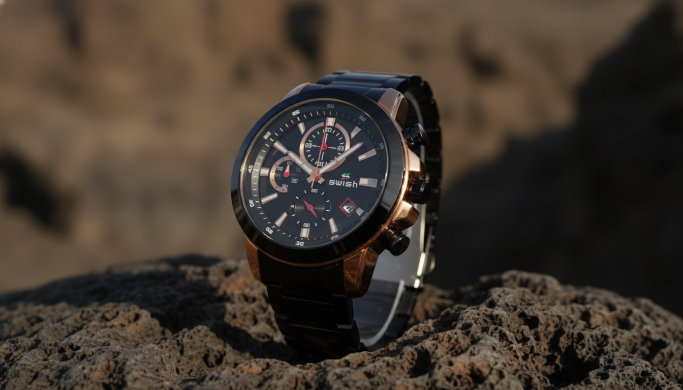 SWISH Men Sports Chronograph Quartz Wristwatch Waterproof Relogio Masculino