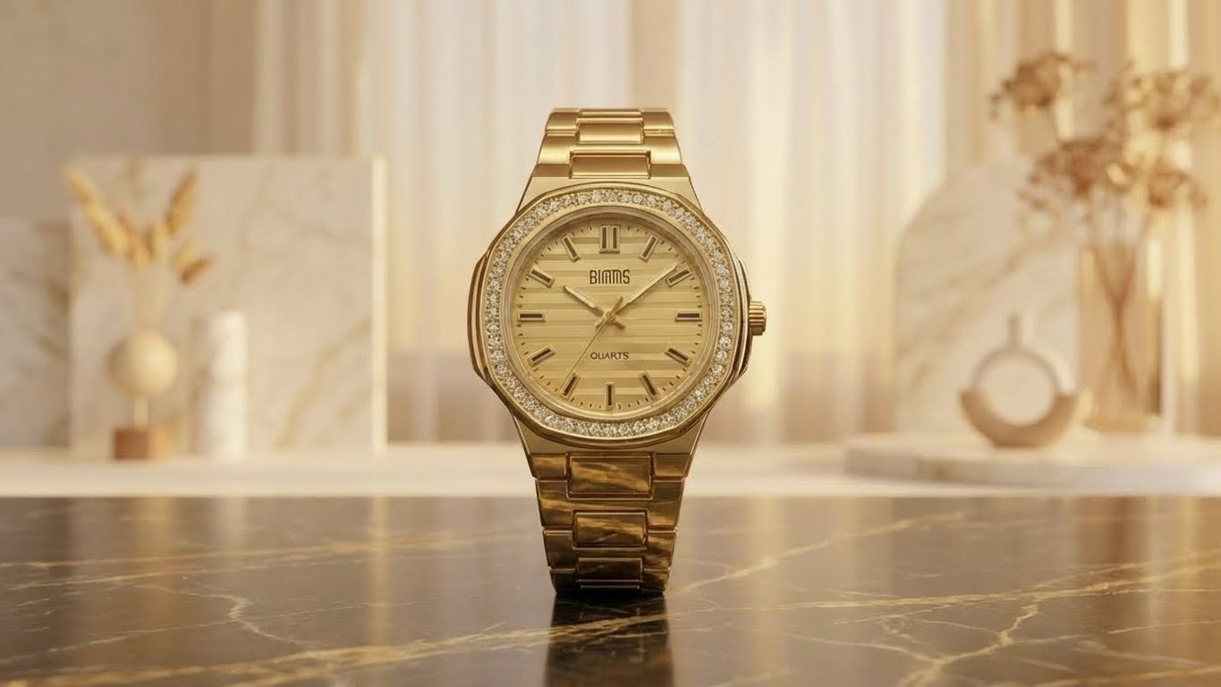 Elevate Your Everyday Style with the "Crystal Sovereign" Two-Tone Watch