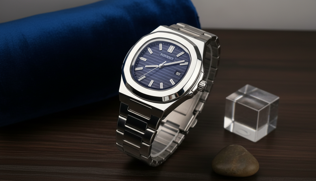 The "Nautilus Style" Steel Watch by HOURSLY