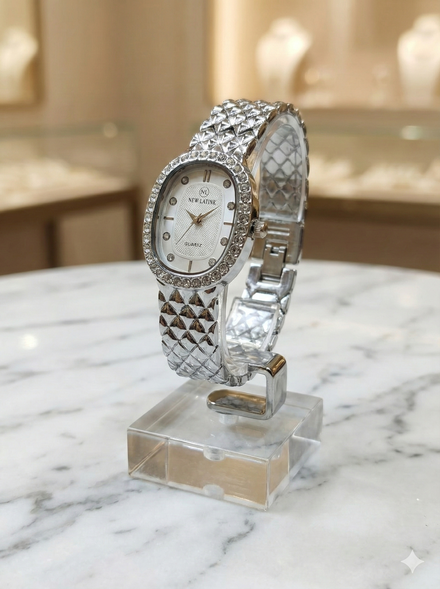 New Latina Gold-Toned Crystal-Accent Women's Watch