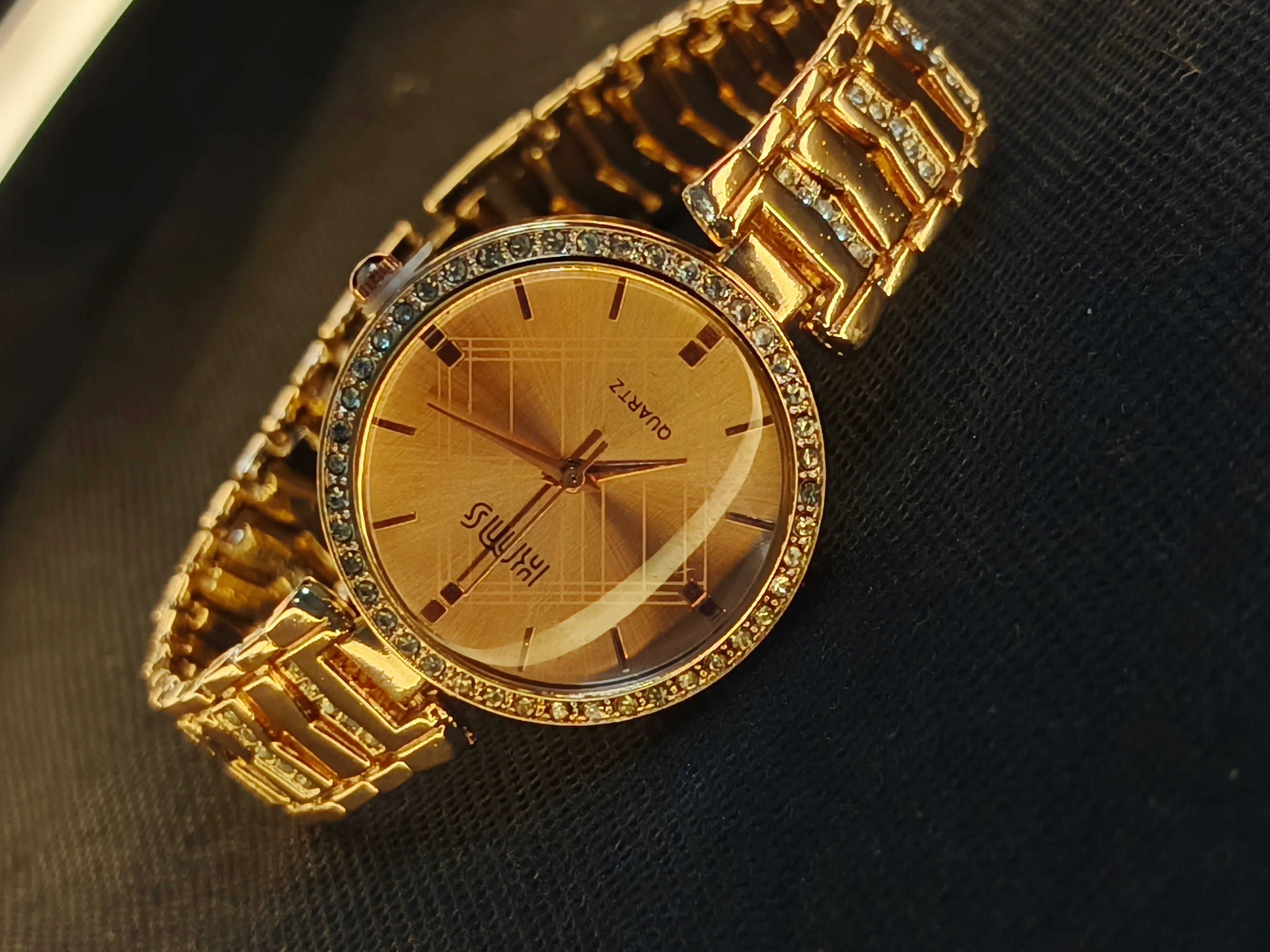 KIMS Dazzling Rose Gold Crystal Quartz Watch