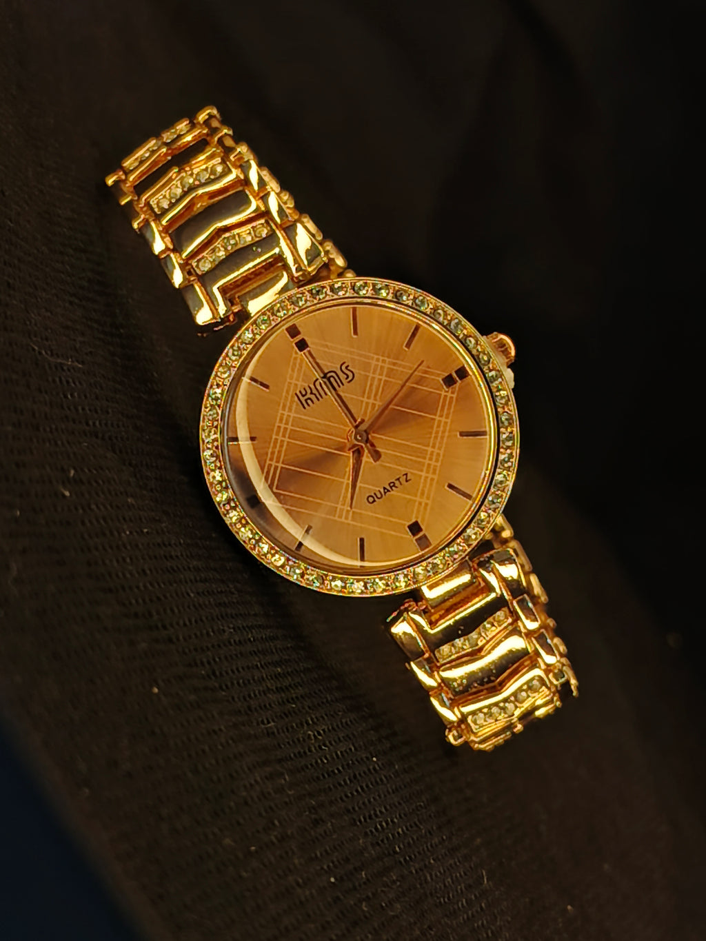 KIMS Dazzling Rose Gold Crystal Quartz Watch