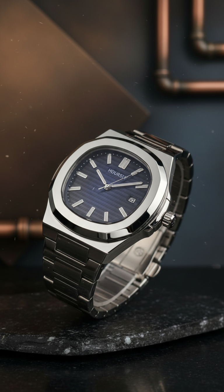 The "Nautilus Style" Steel Watch by HOURSLY
