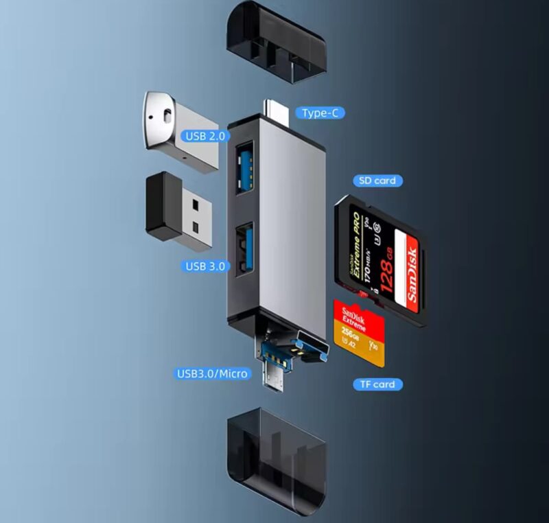 Elough 7-in-1 USB 3.0 Card Reader & Hub - Image 4