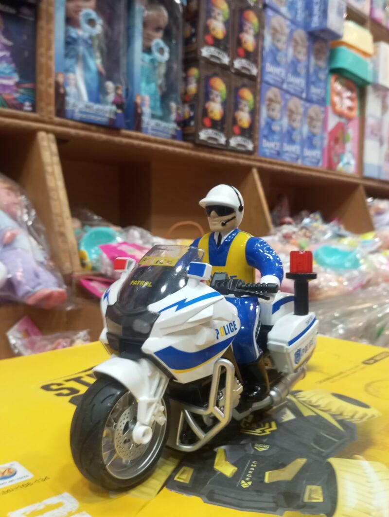 Police Motorcycle Toy with Lights & Sounds - Image 4