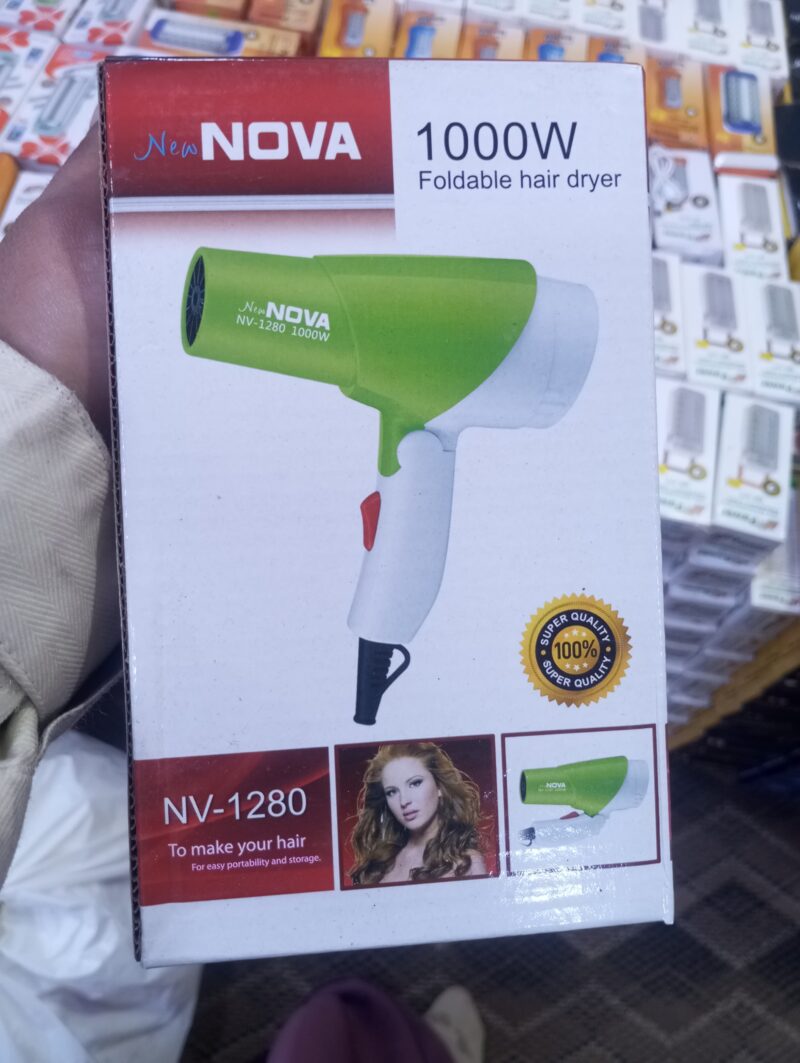 Nova NV-1280 1000W Foldable Hair Dryer - Image 2